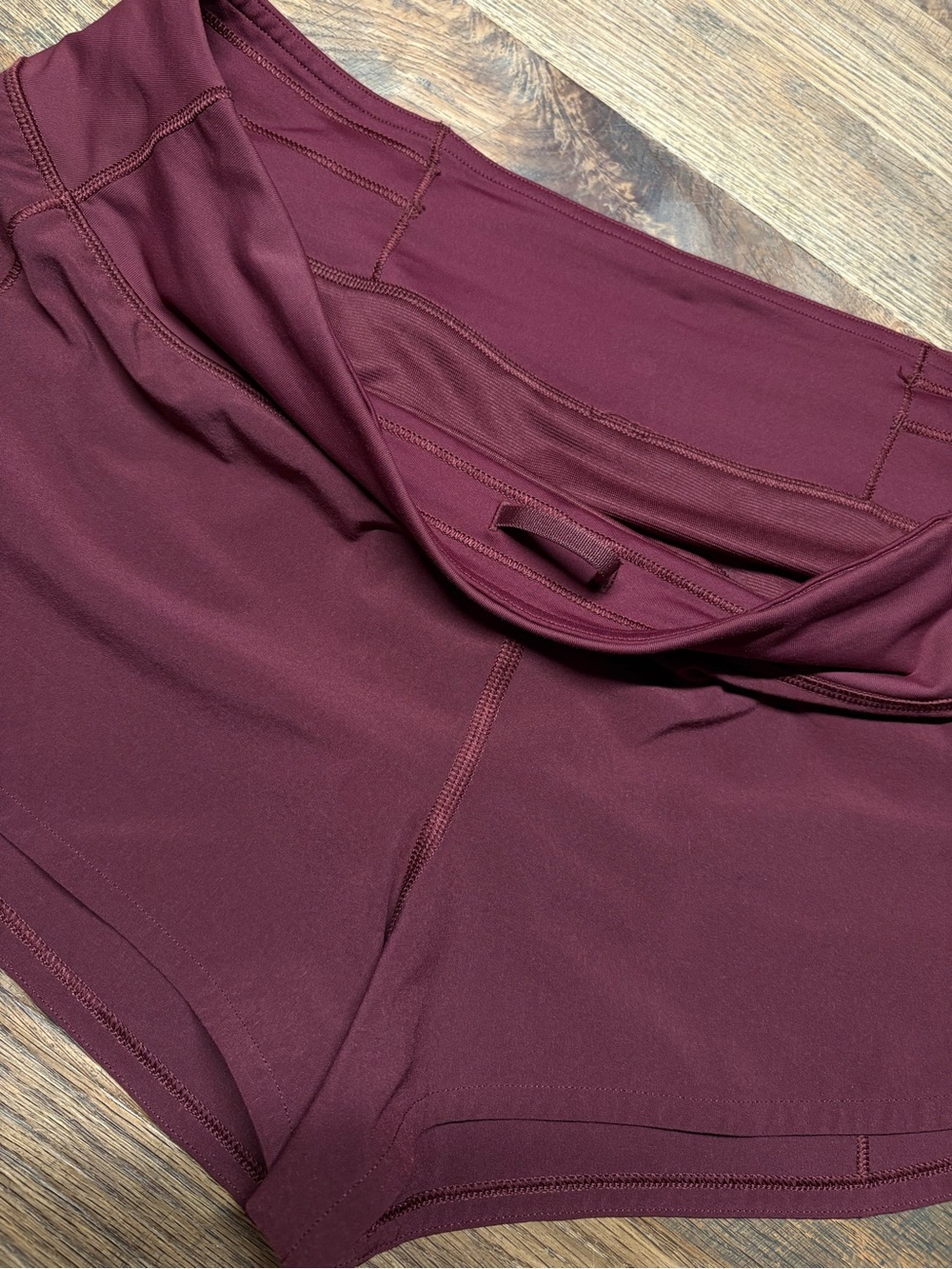 Lululemon burgundy athletic shorts - Picture 2 of 6